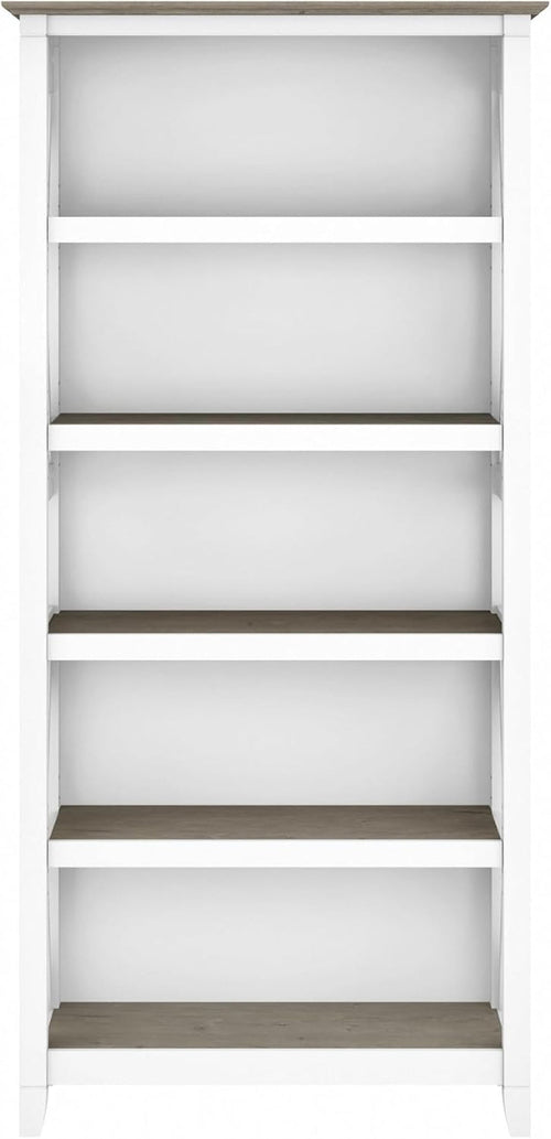Bush Furniture BSH24470221 Key West 5-Shelf 66-Inch H Bookcase,