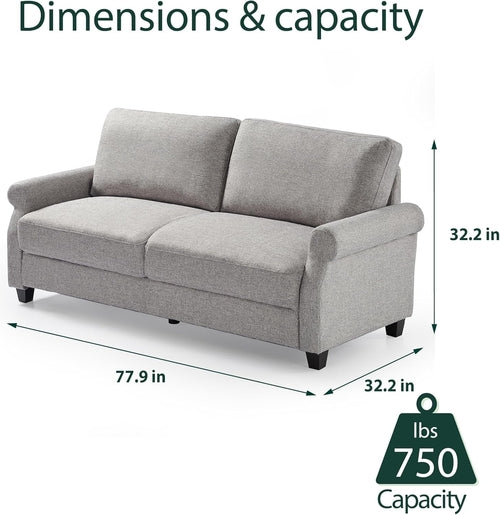 Gray Sofa Easy Assembly Modern Living Room Furniture