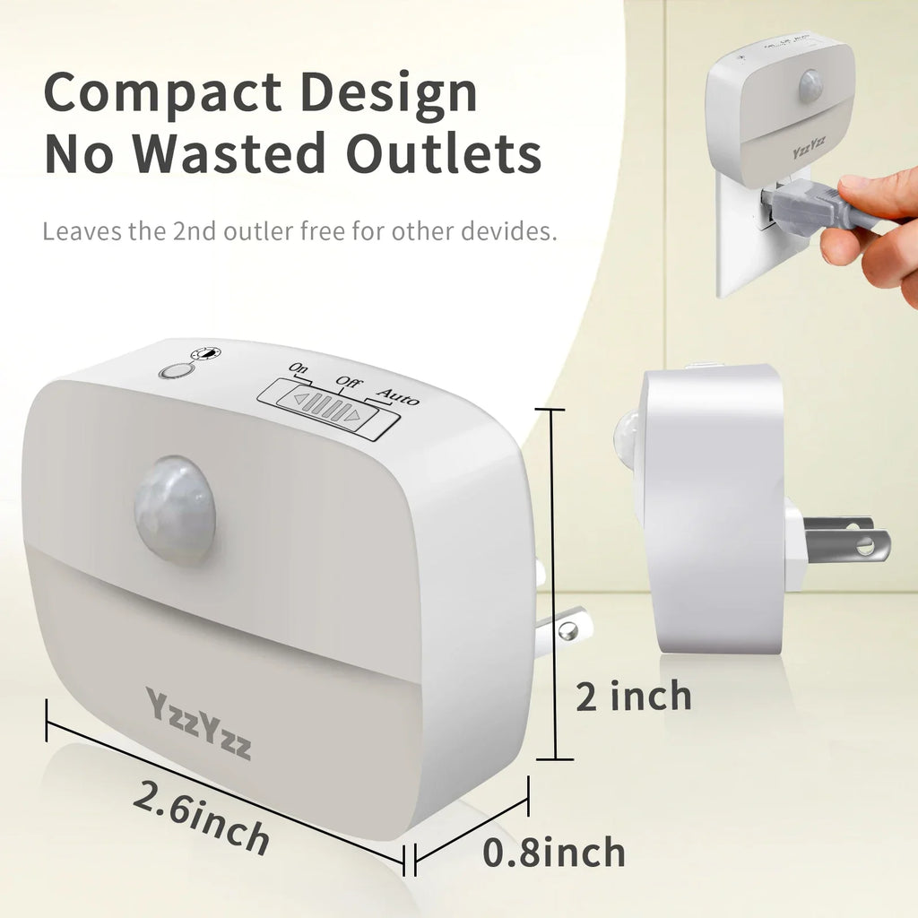 AC85-265V Led Night Light with Motion Sensor EU US Socket PIR Human Infrared Induction Lamp Plug in Wall Bedroom Hallway 3 Color