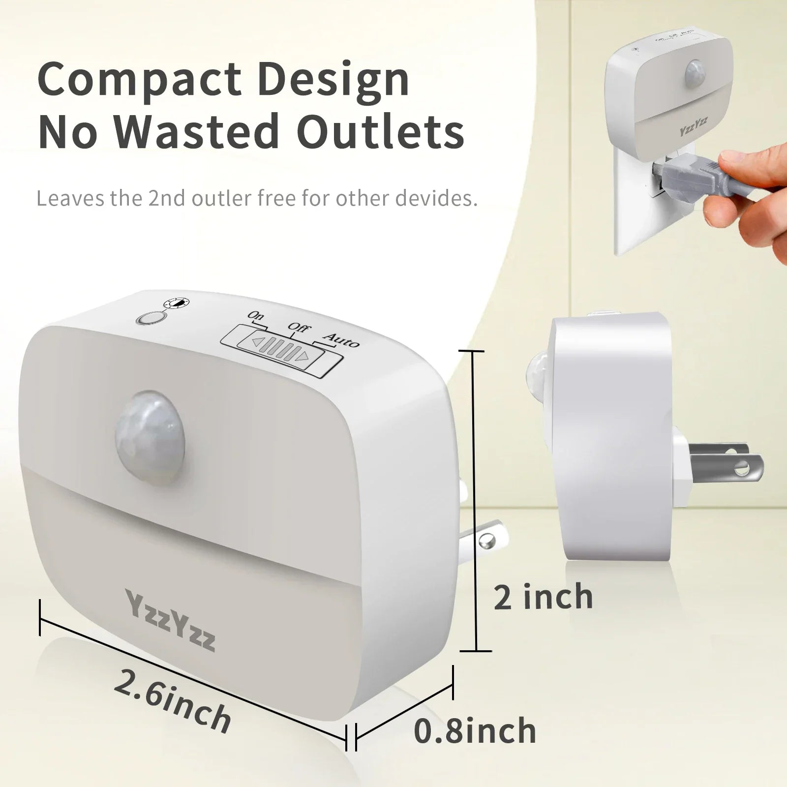 AC85-265V Led Night Light with Motion Sensor EU US Socket PIR Human Infrared Induction Lamp Plug in Wall Bedroom Hallway 3 Color