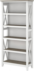 Bush Furniture BSH24470221 Key West 5-Shelf 66-Inch H Bookcase,